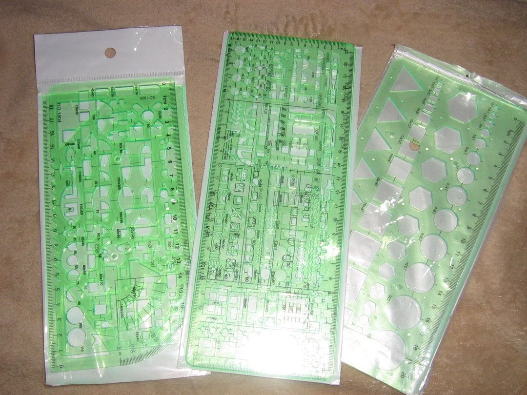 Template Rulers Set, Hobbies & Toys, Stationary & Craft, Stationery ...