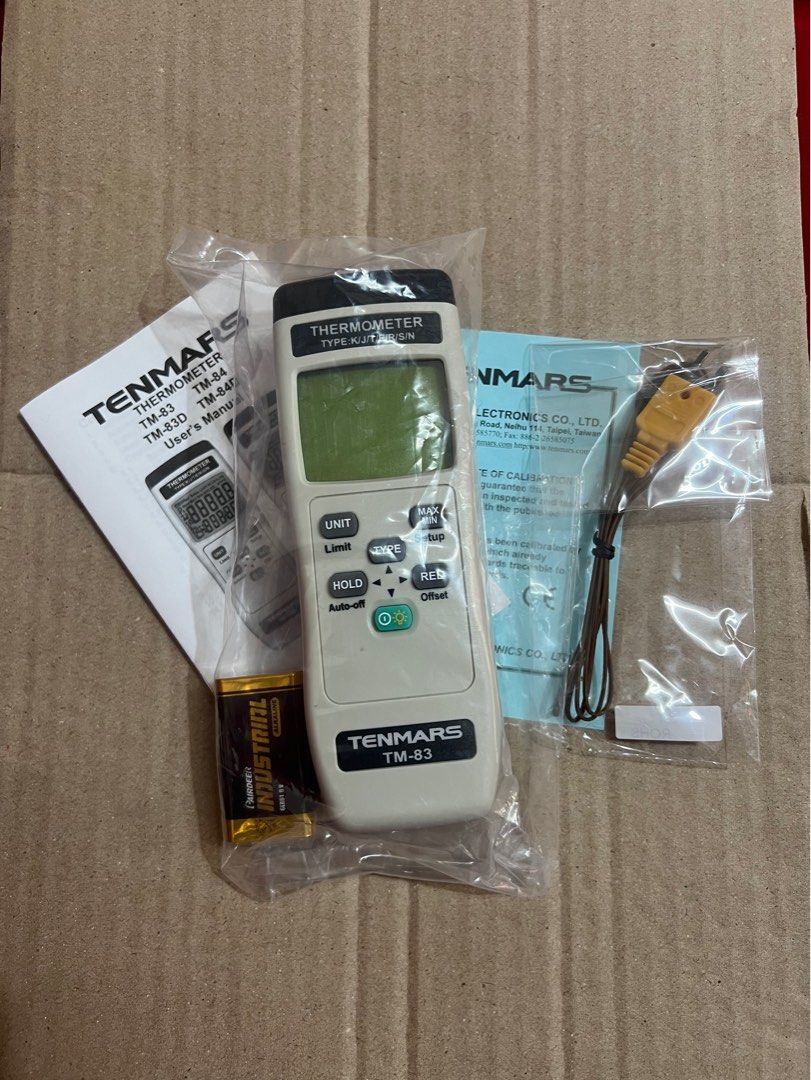 TENMARS TM-83 Thermometer (Category: Industrial Equipment) located in Caloocan City. Submitted by lsiincmain (Listing ID 1401979215, Image 2). Description: Tenmars Thermometer Model: TM-83 Make: Lutron (Taiwan) Inclusions: - Thermometer - Instructions Manual - Cord - Battery Qc area Contact us at: 639293647575 Facebook Page: LSI INC.