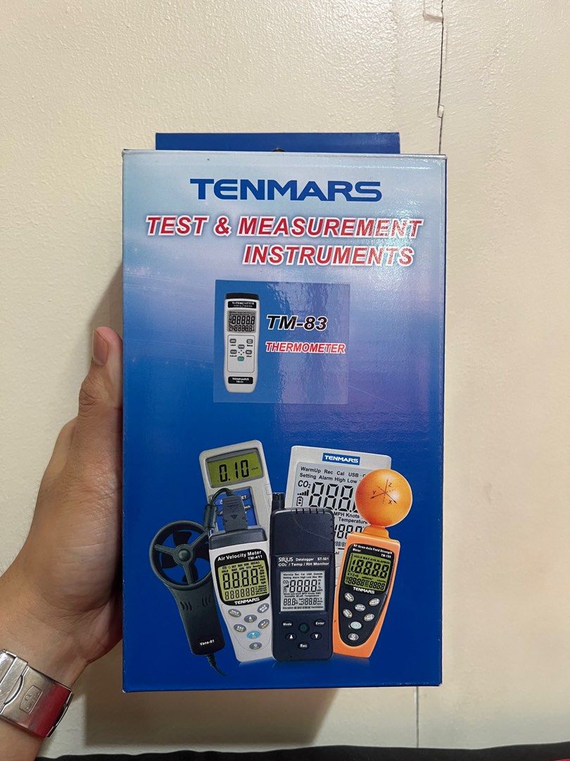 TENMARS TM-83 Thermometer (Category: Industrial Equipment) located in Caloocan City. Submitted by lsiincmain (Listing ID 1401979215, Image 1). Description: Tenmars Thermometer Model: TM-83 Make: Lutron (Taiwan) Inclusions: - Thermometer - Instructions Manual - Cord - Battery Qc area Contact us at: 639293647575 Facebook Page: LSI INC.