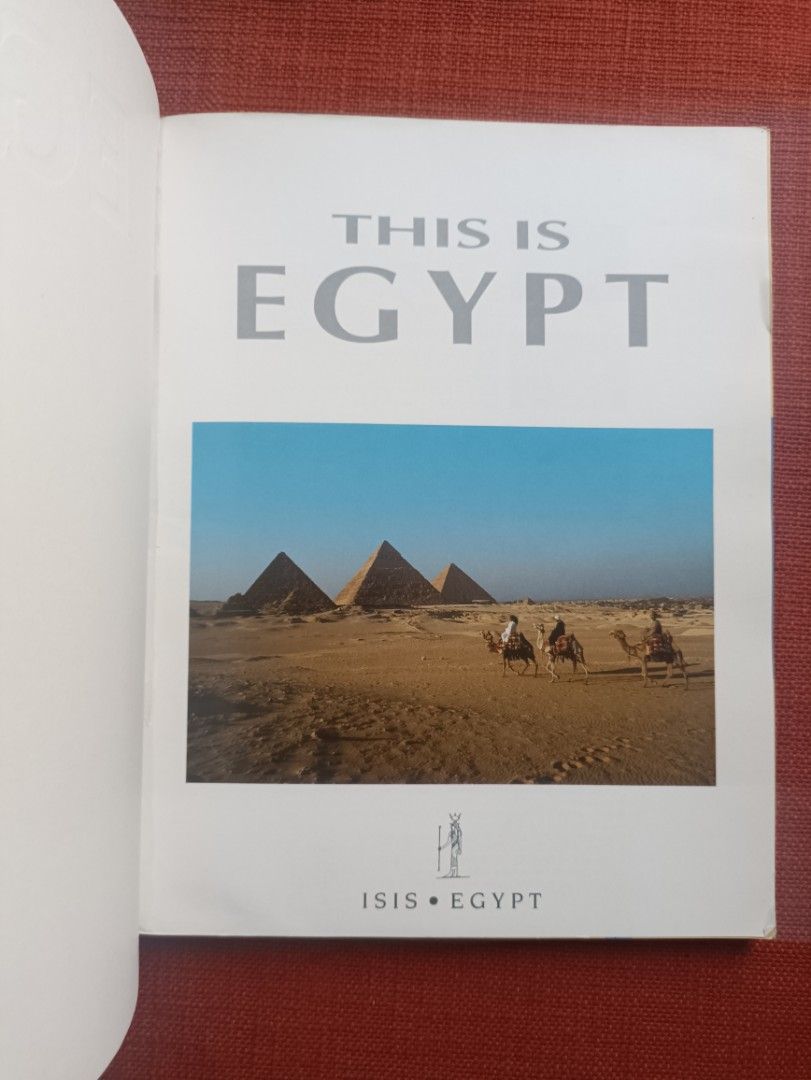This is Egypt Pictorial Guide (Category: Storybooks) located in Manila. Submitted by krishna_ayanami (Listing ID 1402042782, Image 2). Description: Explore the wonders of Egypt with this pictorial guide! Features 230 color photos showcasing iconic landmarks like the Sphinx, pyramids, and ancient temples. Includes a detailed contents section and a map of Egypt. Perfect for history buffs and travel enthusiasts. Published by ISIS Egypt..