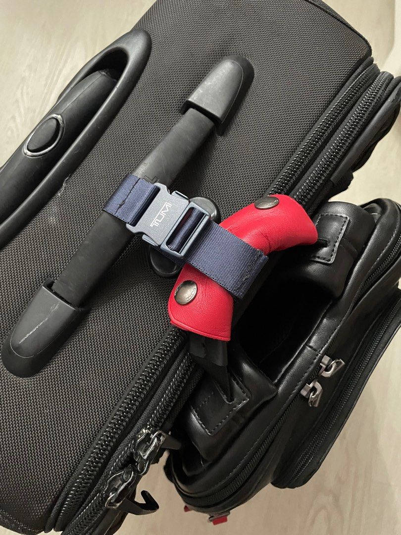 Tumi Add a bag Strap on your Luggage  for Traveling backpack  or  briefcase  , Hobbies & Toys, Travel, Luggage on Carousell