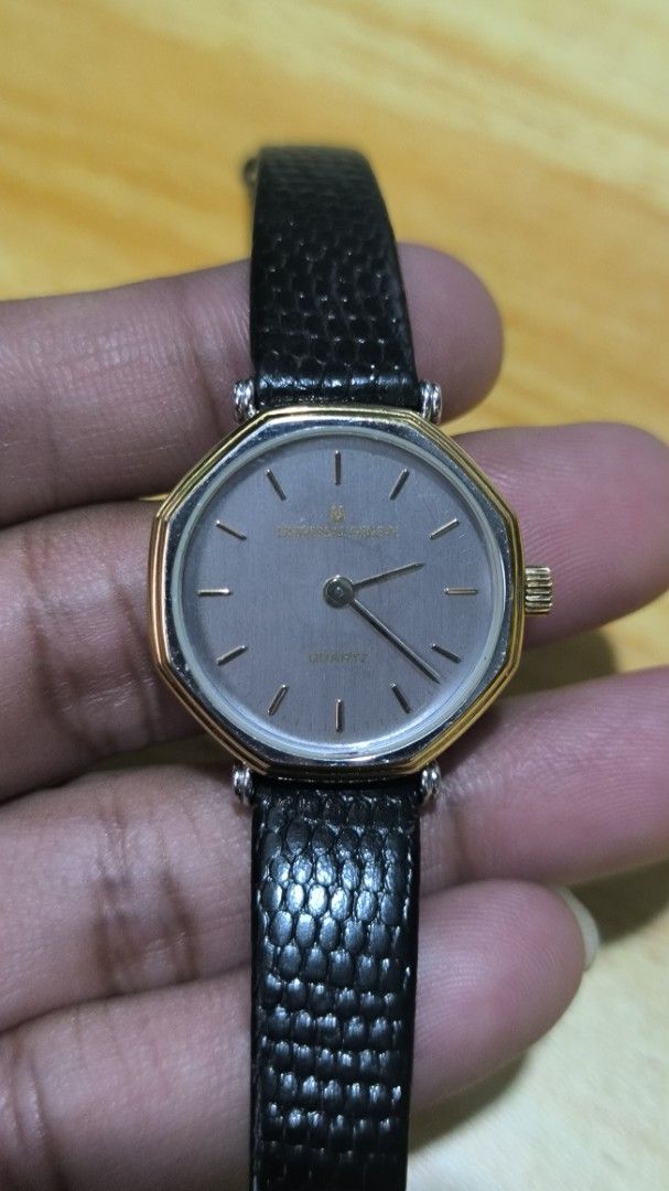 Universal Geneve Quartz Watch (Category: Luxury Watches) located in Taguig. Submitted by tester1x (Listing ID 1401947192, Image 1). Description: Secondhand Used Watch Universal Geneve Quartz Gray Dial Yellow Color Case Univ Geneve Leather N Strap.