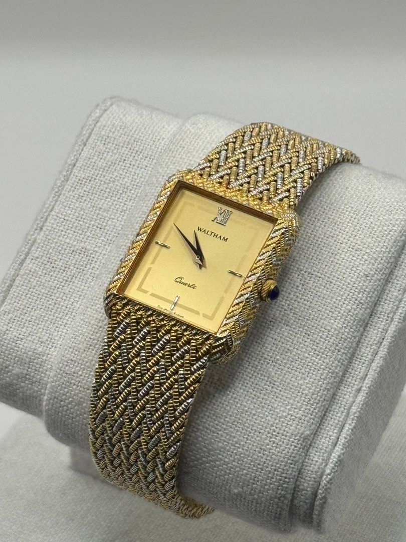Vintage 1990s Waltham Two - Tone Quartz (Category: Luxury Watches) located in Manila. Submitted by vantageph_02 (Listing ID 1402010193, Image 1). Description: Vintage 1990s Waltham Two - Tone Quartz Good working condition New battery installed with box and 1 month warranty from us! ₱16,000 Meetup manila area Shipping at buyer's expense Note: We are open for wholesale / resellers.