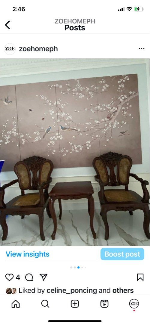 Vintage SOLID NARRA Chairs with Wicker and Table Set (Category: Tables & Sets) located in Antipolo. Submitted by mrs_rp (Listing ID 1401972415, Image 1). Description: Vintage SOLID NARRA butterfly design coffee table set with wicker accent True vintage that’s been refurbished and revarnished. Thick, solid and heavy furniture pieces. Wicker accent is double: front and back. .