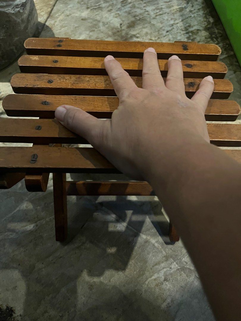 Wooden Folding Stool or plant riser (Category: Chairs) located in Pasay City. Submitted by beye01 (Listing ID 1402077756, Image 1). Description: - Wooden folding stool - Slatted seat - Folds for easy storage - Natural wood finish - Great for extra seating or plant stand Please check out my other items for sale. Thank you!.