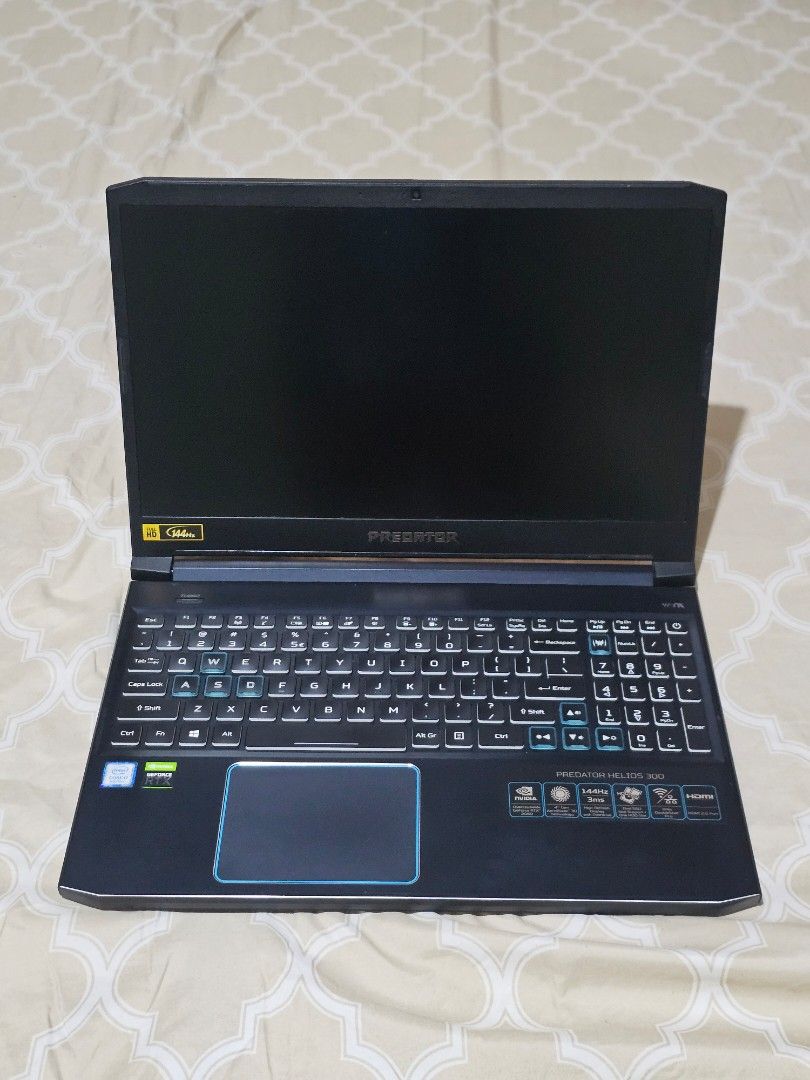Acer Predator Helios 300 Gaming Laptop (Category: Laptops & Notebooks) located in Vigan. Submitted by RyanCarlos28 (Listing ID 1407084958, Image 2). Description: Acer Predator Helios 300 55k Quick Specs: I7 9750h RTX 2060 24gb 2666mhz Ram 1tb HDD / 256 SSD m.2 Rgb Keyboard 144hz 3ms Screen Smooth Usage! Mostly plugged Sa Monitor, external Keyboard, mouse, speakers and Headsets. Issue: Basag ang sound ng right speaker Note: di magiging issue ung s