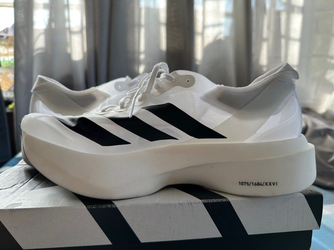 Adidas Adizero Adios Pro Evo 1 (Category: Sneakers) located in Taguig. Submitted by cleaningroom_ (Listing ID 1407005544, Image 2). Description: Used for 2km. Was supposed to use it for a marathon but changed my mind. SRP 30k Negotiable for sure buyers .
