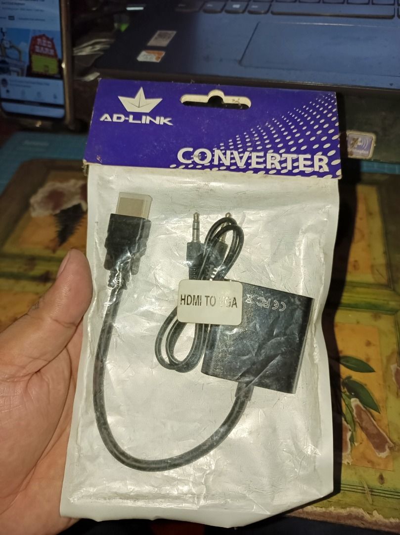 Ad-Link Screen Converter - HDMI to VGA (Category: Cables & Adaptors) located in Valenzuela. Submitted by etechete (Listing ID 1316000836, Image 1). Description: ⚠️ WARNING! BUY AT YOUR OWN RISK! THINK HARDER BEFORE YOU MAKE YOUR DECISION!! ⚠️ I'm selling these two functional items: Ad-Link HDMI to VGA screen converter. Here are the ff: • I purchased this Ad-Link HDMI to VGA screen converter back in January of this year for only Php 250 from the C