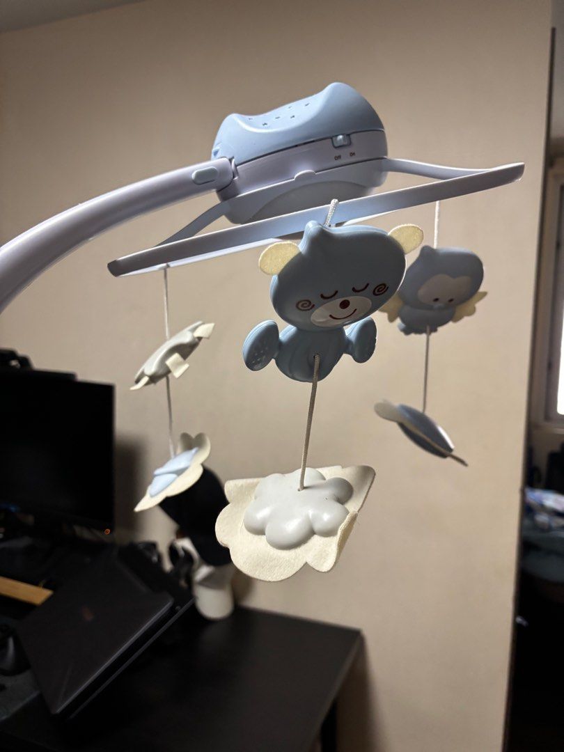 Baby Mobile with Rotating Toys (Category: Infant Playtime) located in Manila. Submitted by archoprints (Listing ID 1407004590, Image 2). Description: infantino brand color blue with lights and sound battery operated good condition pickup paco manila.