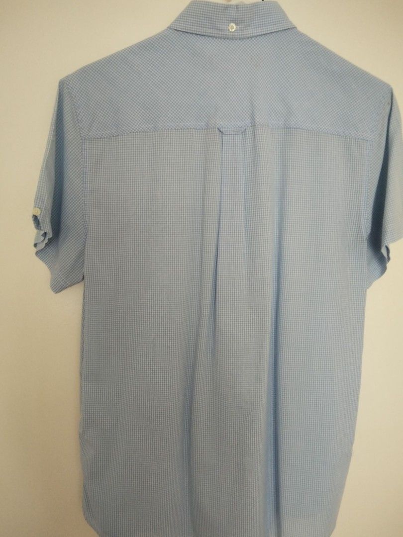 Ben Sherman Heritage polo size S (Category: Tshirts & Polo Shirts ) located in Quezon City. Submitted by maniladeclutter (Listing ID 1407158176, Image 3). Description: ORIGINAL - Brand: Ben Sherman Heritage - Color: Light Blue - Style: Short Sleeve Polo Shirt - Pattern: Checkered - Features: Button-down collar, chest pocket - Fit: Classic - Size: Small - Ideal for: Casual wear.