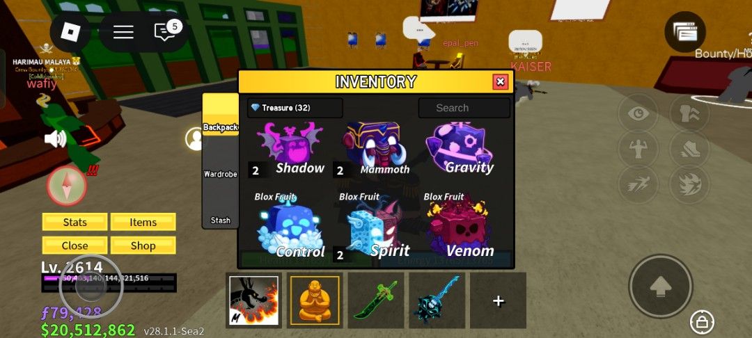 Bloxfruit Fruits (Category: In-Game Products) located in Cavite. Submitted by jianaldrix49297 (Listing ID 1407129593, Image 1). Description: Bloxfruit Fruits Can give discounts if buying 2 or more fruits Sadness Pain- ₱165 Lightning - ₱70 Control- ₱40 Gravity- ₱40 Mammoth- ₱35 Spirit- ₱35 Venom- ₱35 Shadow- ₱30 Legendaries- ₱15-25 Rare- ₱10.
