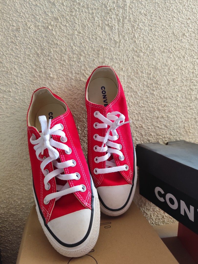 Converse Chuck Taylor All Star OX "Red" sneakers (Category: Sneakers & Footwear) located in Cavite. Submitted by alyehiah (Listing ID 1407038331, Image 2). Description: Never been used Issue: Wrong size Negotiable price :)) Original Price: $55.00 / ₱3,000.