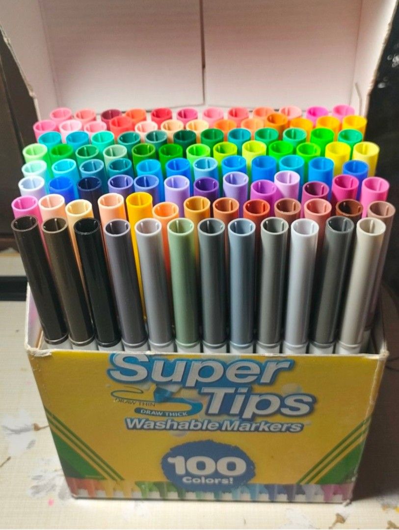 CRAYOLA SUPERTIPS 100 COLORS (Category: Stationery & School Supplies) located in Santa Rosa. Submitted by Gail_ (Listing ID 1407089138, Image 2). Description: RFS: NEED FUNDS FOR MY THESIS & FEASIB (4TH YR COLLEGE HERE) ✓ open for nego ✓ used only for swatches ✓ can send pictures & video ✓ can meet up around sta rosa, laguna only ✓ ship thru J&T ✓ freebies (brand new stabilo highlighters 5 pcs).