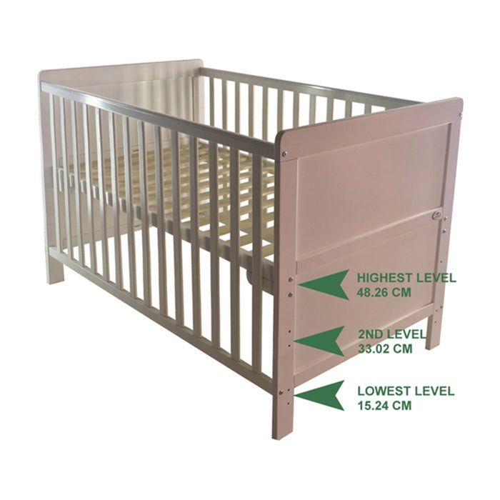 Cuddlebug Fontana 2-in-1 Convertible Crib with Cuddlebug Mattress (Category: Cots & Cribs) located in Pasay City. Submitted by TheChicMom (Listing ID 1407048541, Image 2). Description: Selling the crib with mattress for only 10k. Current SRP of the crib is P11k while mattress is P3,999. Will throw in some sheets. Barely used. Bought from Rustans Makati. Currently set up as toddler bed so will be delivered as is together with crib parts. Please no