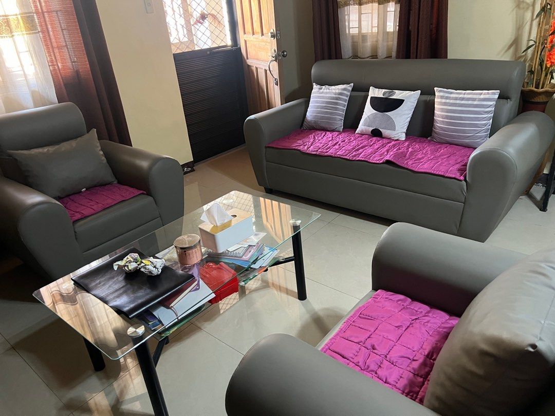 Gray Aesthetic Sofa Set or Sala Set Uratex (Category: Sofas) located in Manila. Submitted by wsangelescloset (Listing ID 1407014586, Image 3). Description: This is almost new, no flaws, no issue Hindi nagagamit coz walang tao palagi sa house. This is from Uratex kaya matibay. Mattress is not included po. Location: Marilao Bulacan Pickup via Lalamove .
