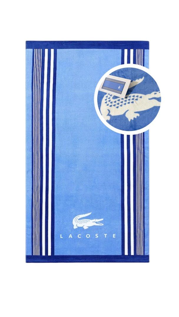 Lacoste Beach Towel (Category: Bedding & Towels) located in Pasig City. Submitted by pixiedust78 (Listing ID 1407024349, Image 1). Description: Lacoste Beach Towel 36x72 USA bought.