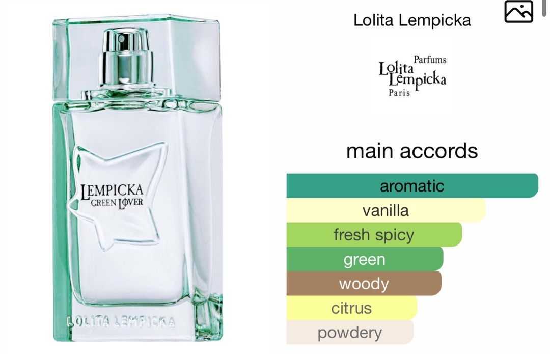 Lolita Lempicka Green Lover (Category: Fragrance & Deodorants) located in Pasig City. Submitted by kaikaid (Listing ID 1406408142, Image 3). Description: No meet ups. Payment first policy. Lalamove/grab or Gogo express only. Last price posted This smells like Diptyque Eau Duelle or Blu Mediterraneaneo.