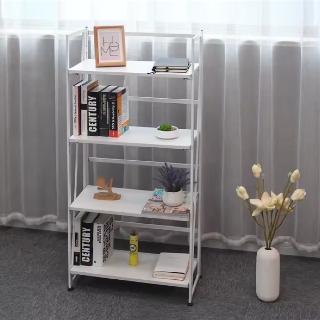 Multi Tier Book Shelf | Tall Storage Shelf Unit | Open Display Storage ...
