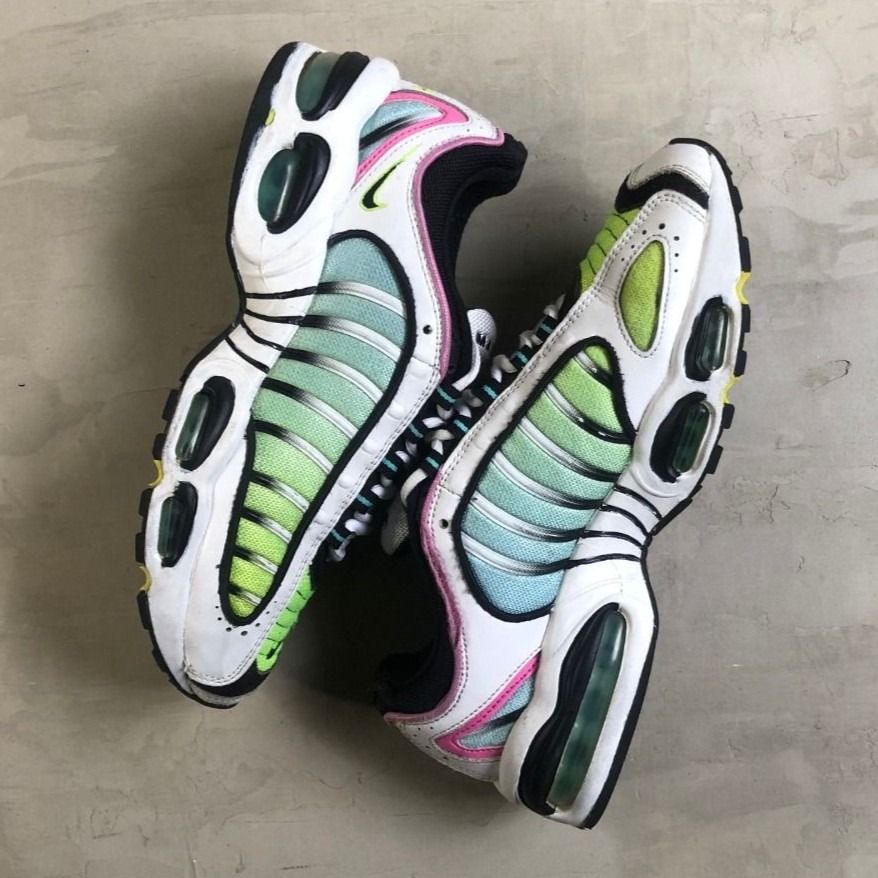 Nike Air Max Tailwind IV "Aurora Green" (Category: Sneakers) located in Pasig City. Submitted by precycled_ (Listing ID 1407082180, Image 3). Description: Code : Nike Air Max Tailwind IV "Aurora Green" Size : US 8.5 - 26.5cm Condition : 9/10 Price : 2,399.00 php + SF Issue : See the last photo, and signs of usage . . . ‼️BUY AT YOUR OWN RISK ❗Payment First Basis 📌Be 100% SURE before submitting the form 📌1 DAY Reservation ONLY! ❌No Pick-up / No 