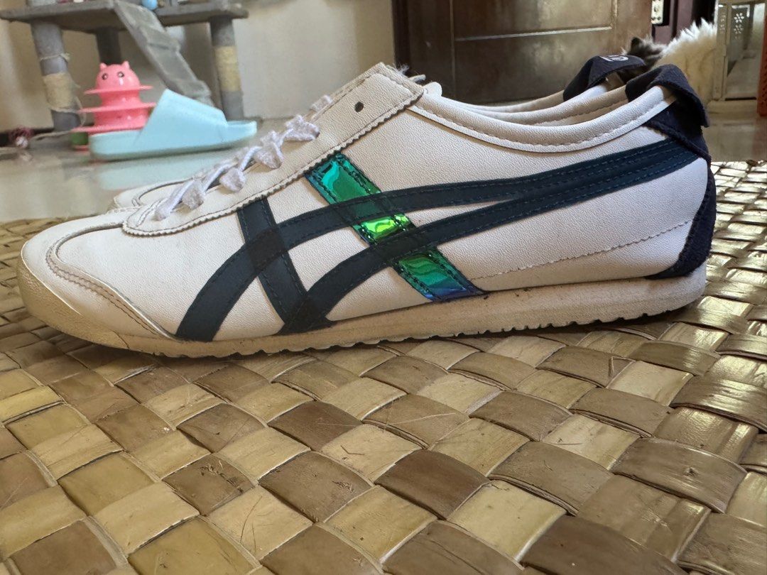 Onitsuka Tiger Mexico 66 Sneakers (Category: Sneakers) located in Angeles City. Submitted by mityi10s (Listing ID 1407041860, Image 3). Description: Onitsuka Tiger Mexico 66 (white/navy) Used pair with signs of wear but no major defects; soles still intact and very comfy for everyday casual outfits. Letting go for ₱1499 negotiable.