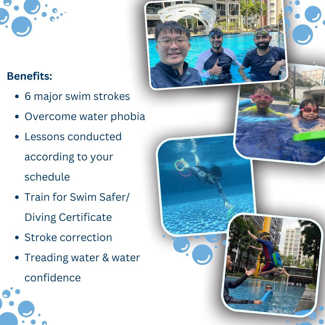 Private Swimming Lesson | Adults & Children | Swim Lesson | Swim Coach| Swimming instructor | swim | diving | swimming | Private Instructor (Category: Sport & Fitness Classes) located in Singapore. Submitted by swimwdenzel (Listing ID 1259984958, Image 2). Description: Hi, I'm Denzel See Do you want to pick up an essential life skill? Swimming would help you in your fitness and it's an important skill that everyone should have. Contact me and let