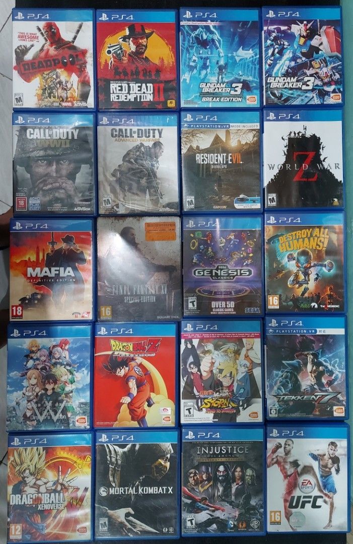 PS4 & PS5 GAMES (Category: PlayStation) located in Santa Rosa. Submitted by agentred1142 (Listing ID 1407184290, Image 1). Description: PS4/PS5 GAMES FOR SALE Location: STA ROSA LAGUNA - MEET UP/ LALAMOVE/ JNT/ LBC(COP) - SLIGHT NEGOTIBALE - NO BUNDLE PRICE/NOT IN RUSH PM FOR THE PRICE.