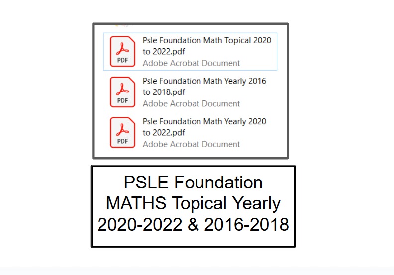 PSLE Foundation MATHS Topical Yearly 2020-2022 & 2016-2018, Hobbies ...