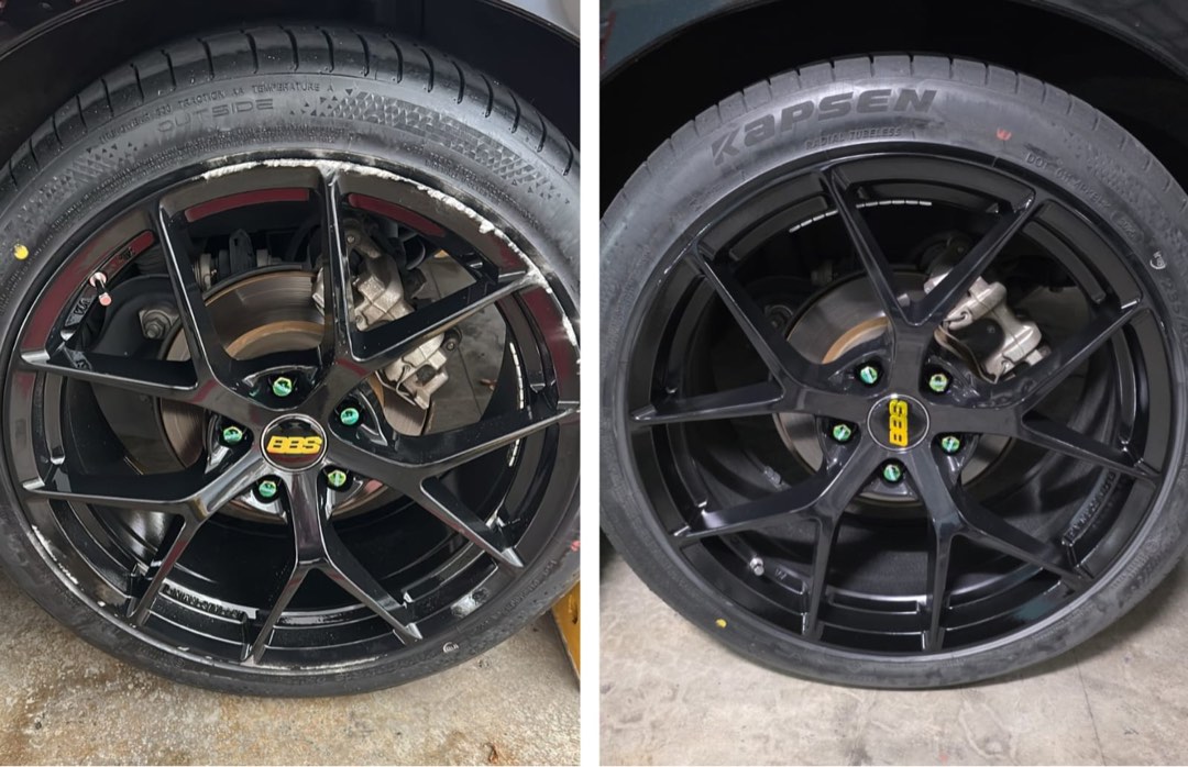Rim repair kerb rash rim respray onsite, Car Accessories, Tyres & Rims ...
