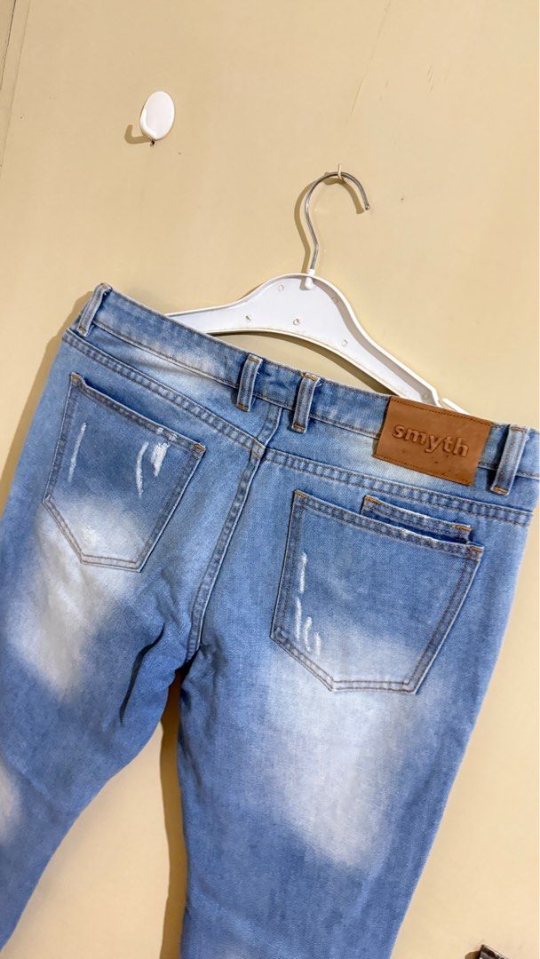 Smyth Ripped Jeans for Men (Category: Jeans) located in Bacoor. Submitted by patrickluwis (Listing ID 1407161203, Image 3). Description: Not stretchable. Heavy fabric. Good as new quality. In very good condition. Used few times. Can fit 28-31 waistline. No issues. Shipping fee c/o buyer for delivery via J&T nationwide.