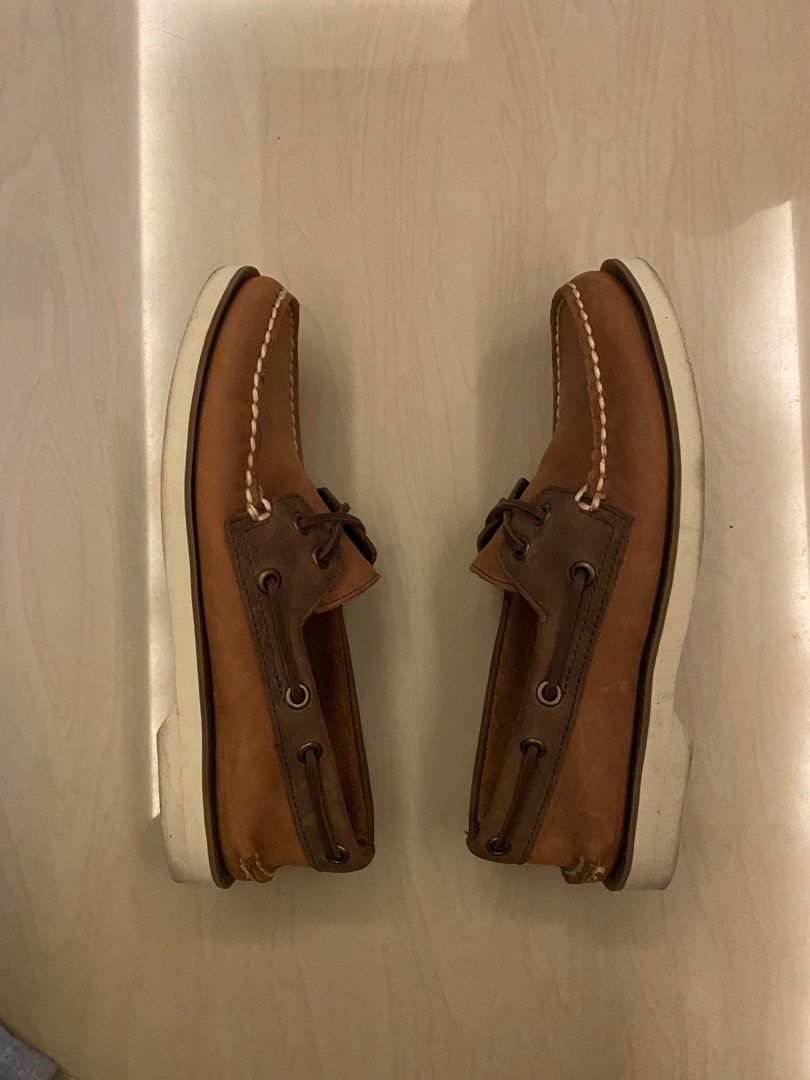 Sperry Boat Shoes - Brown (Category: Casual Shoes) located in Quezon City. Submitted by ccdddddd (Listing ID 1407111719, Image 2). Description: - Authentic Sperry boat shoes - Color: Brown - Size: US 5, UK 4 - Classic boat shoe design - Leather upper - White soles - Lace-up closure .