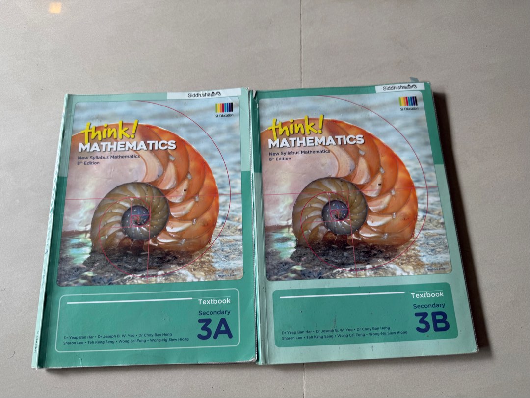 Think! Mathematics Secondary 3A & 3B Textbook, Hobbies & Toys, Books ...