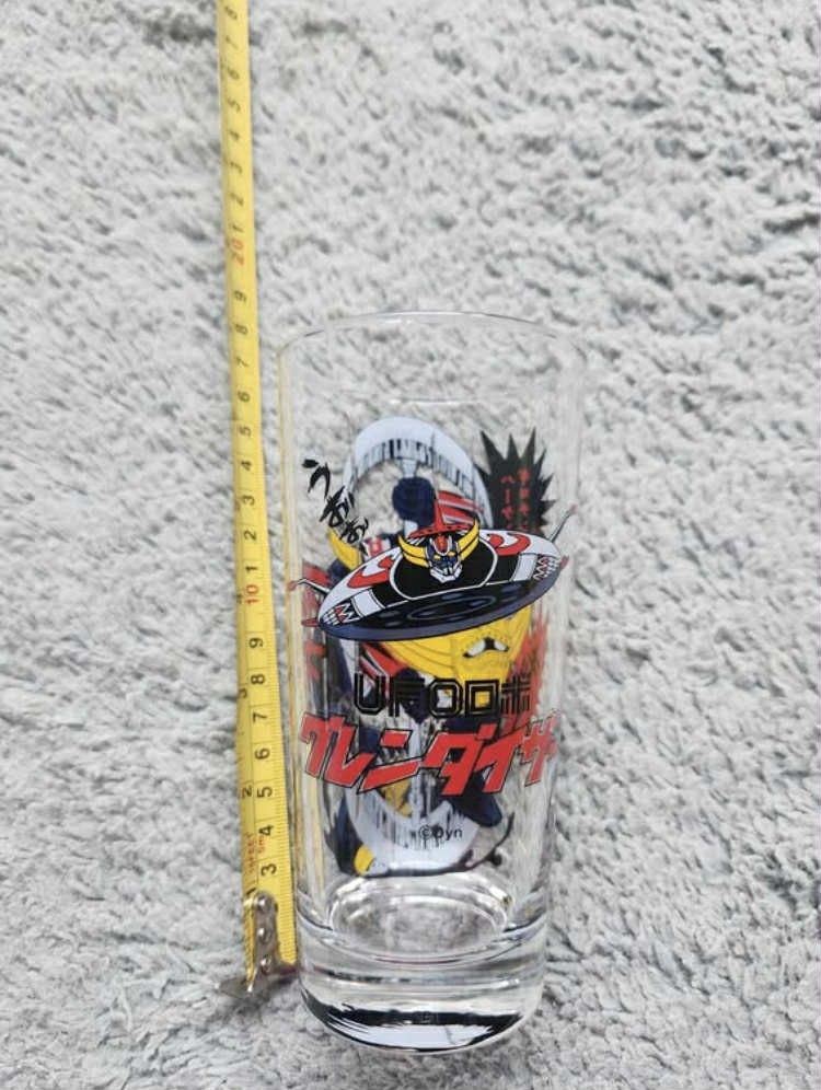 UFO Robo Grendizer Glass (Category: Vintage Collectibles) located in Caloocan City. Submitted by banshee8818 (Listing ID 1407022976, Image 1). Description: - UFO Robo Grendizer glassware - Features colorful Grendizer illustrations on front and back - Comes with original box - Box has images of the glass and Japanese text - Perfect for Grendizer anime fans - Licensed Go Nagai .