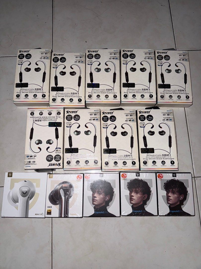 Wireless/Bluetooth Earphones (Soundpeats/XPower) (Category: Earphones) located in Manila. Submitted by ticktreadph (Listing ID 1393131937, Image 2). Description: Soundpeats Air Pro 4 (3490.00 SRP) - SOLD Soundpeats Capsule 3 Pro (2890.00 SRP) - SOLD XPower SBM1 In-Ear Monitor (4290.00 SRP) - 1,200 Negotiable. .
