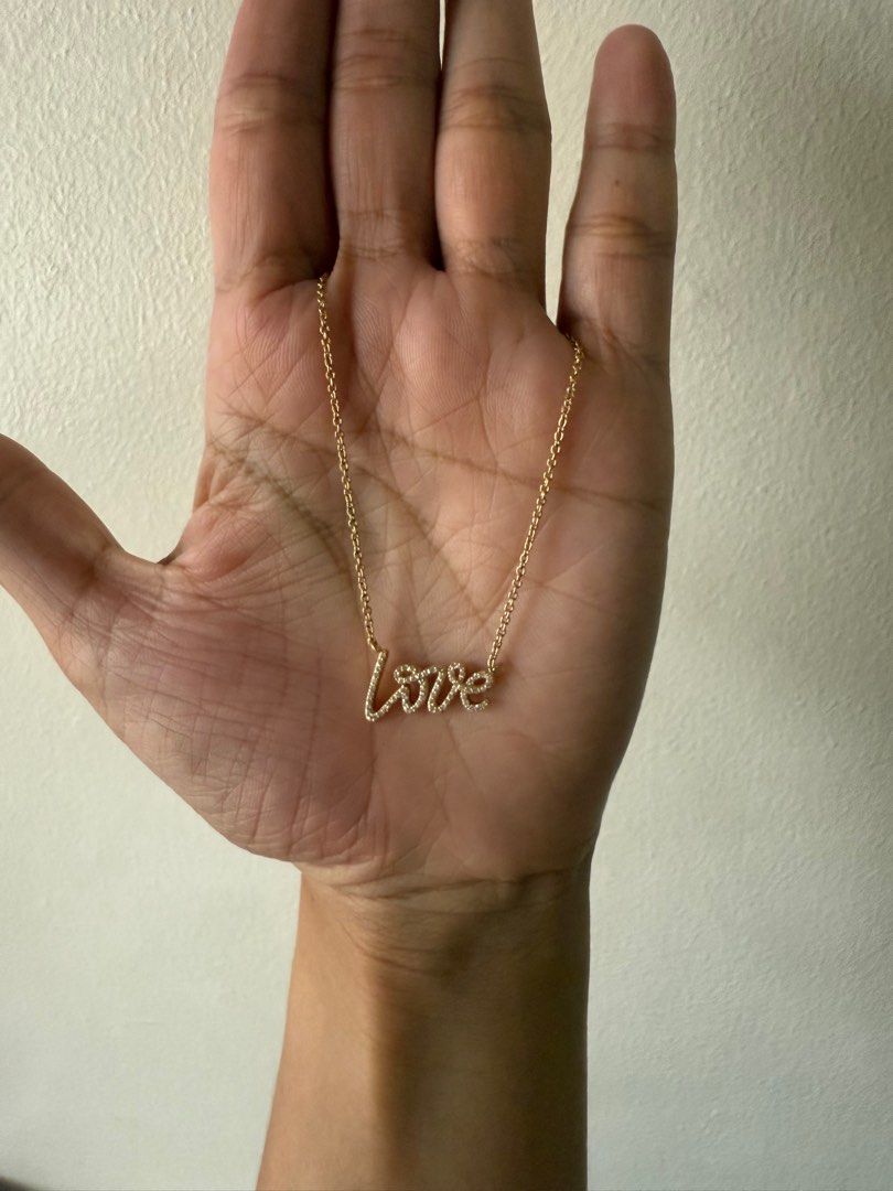 18k hk setting tiffany love necklace (Category: Necklaces) located in Mandaluyong City. Submitted by _jlasb (Listing ID 1402280099, Image 1). Description: 18k HK Setting Mirror Copy Tiffany Necklace Natural diamond 16-18” 4.35g 0.23ct / 67p.