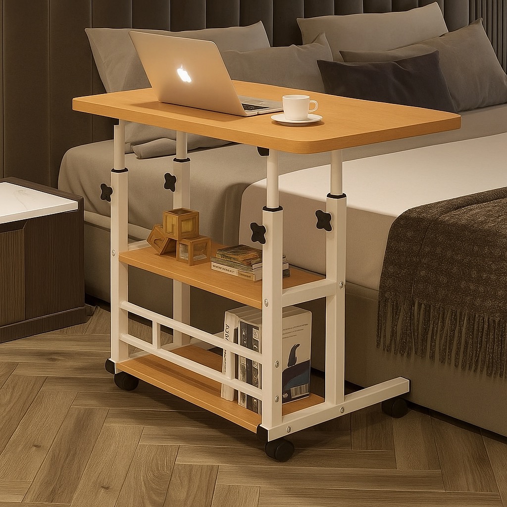 Adjustable Laptop Table | Overbed Rolling Desk | Height Adjustable ...