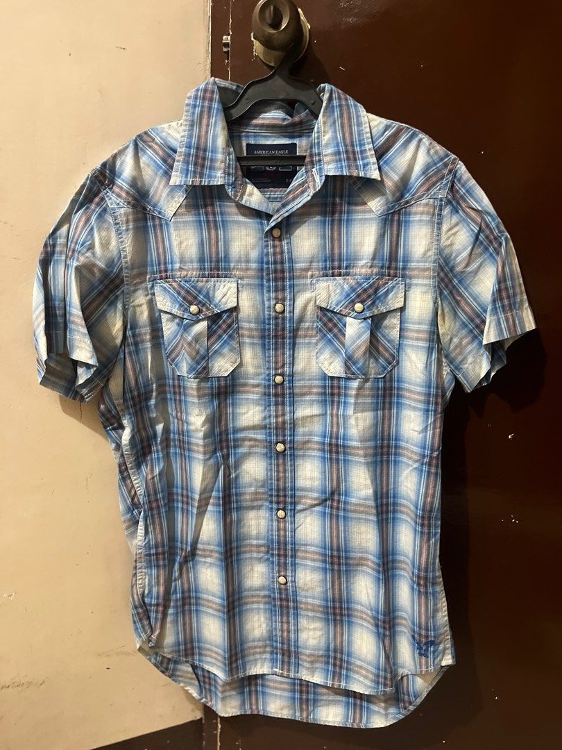 American Eagle Plaid Short Sleeve Shirt (Category: Tshirts & Polo Shirts ) located in Makati City. Submitted by yulrox (Listing ID 1402219672, Image 3). Description: All items are branded some still on tag. All items are on sale!!!.