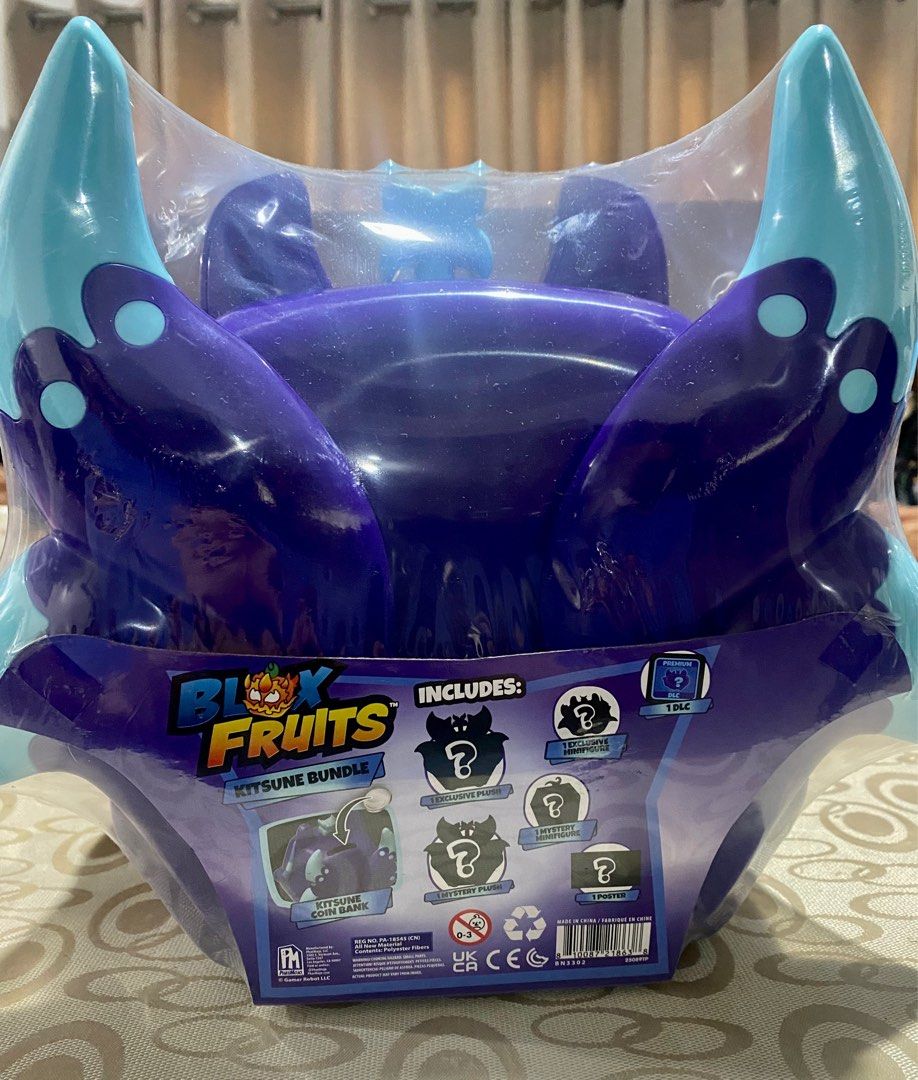 Blox Fruits Kitsune Bundle - FACTORY SEALED (Category: Designer & Blind Box Toys) located in Angeles City. Submitted by lensongsong (Listing ID 1402193954, Image 2). Description: Free shipping - Blox Fruits Kitsune Bundle! - Includes: - Kitsune Coin Bank - Exclusive Plush - Mystery Plush - Mystery Minifigure - Poster - DLC - For ages 6+..