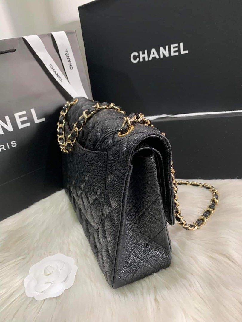 Chanel Flap Jumbo caviar leather (Category: Luxury Bags & Wallets) located in Quezon City. Submitted by rarebagsfrmjapan (Listing ID 1394606918, Image 3). Description: IMPORTANT PLS READ !!! PERFECT GIFT OR GIVEAWAYS REWARD UR SELF OR LOVE ONES AT LEAST ONCE A YEAR !!! ALL ITEMS ARE FROM ABROAD JAPAN,,DUBAI,,USA ETC 𝐃𝐈𝐒𝐂𝐋𝐀𝐈𝐌𝐄𝐑: we are 𝐧𝐨𝐭 𝐚𝐬𝐬𝐨𝐜𝐢𝐚𝐭𝐞𝐝 𝐰𝐢𝐭𝐡 𝐭𝐡𝐞 𝐛𝐫𝐚𝐧𝐝𝐬 𝐭𝐡𝐚𝐭 𝐚𝐫𝐞 𝐥𝐢𝐧𝐤𝐞𝐝 𝐚𝐧𝐝 𝐬𝐭𝐚𝐭𝐞