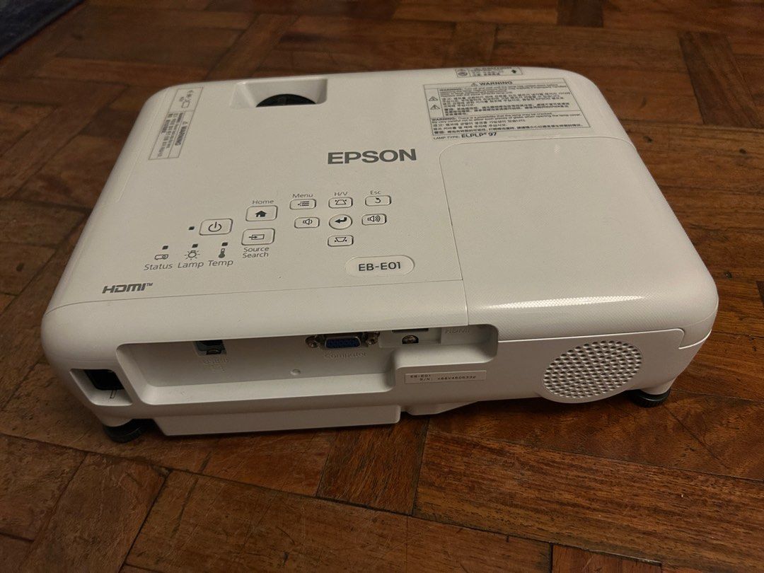 Sale/Swap: Epson EB-E01 Multimedia Projector (Category: Projectors) located in Taguig. Submitted by mikaelwakin (Listing ID 1402205224, Image 2). Description: With box With remote control With HDMI With manual book and cd RFS: declutter Dm .