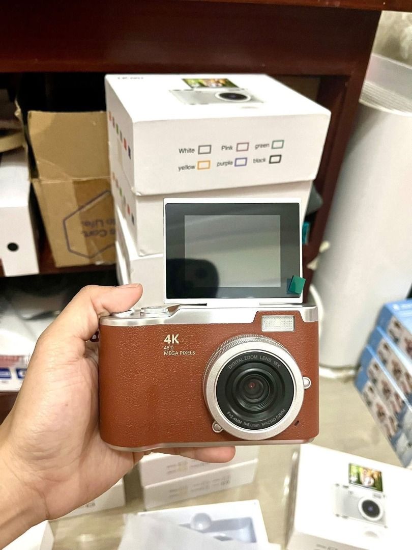 FLIP DIGITAL CAMERA 48MP with FREE SD Card (Category: Cameras) located in Quezon City. Submitted by mjmassortedfinds (Listing ID 1402182336, Image 3). Description: ‼️PINAKAMURANG DIGICAM‼️ FLIP DIGITAL CAMERA 48MP 📸 • ₱650 — Retail ✅ Brandnew full box ✅ Perfect ipang regalo ❌₱3k+ yan sa mall 😱 🌟 Inclusions: • flip digital camera • FREE 32gb memory card • charging cord • 2 free stickers 🌟Details: • flip camera have front and back • 48mp cd cam