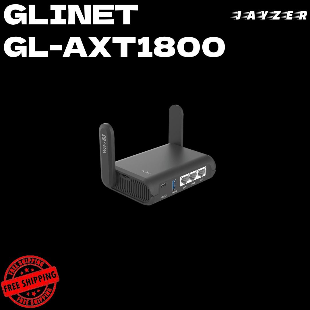 gl.inet GL-AXT1800 (Slate AX) Pocket-Sized Wi-Fi 6 Gigabit Travel ...