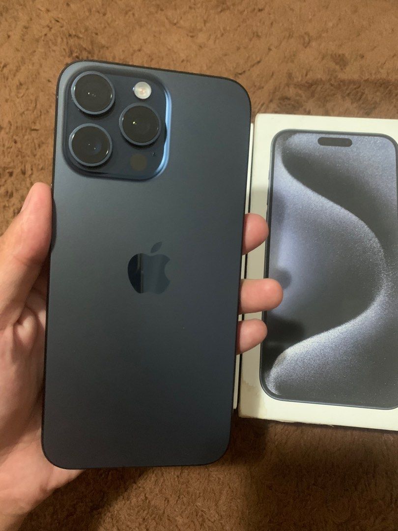 Iphone 15 pro max 256gb NTC complete (Category: iPhone 15 Series) located in San Juan City. Submitted by rodelmarllemit (Listing ID 1402254047, Image 3). Description: Second hand Iphone 15 Pro Max NTC approved Rom: 256gb Color: Blue Titanium 86% Battery Health 324 cycle count Open line Complete Makinis No Issue Mode of Payment: •Cash •Bank Transfer •GCash & Maya Installment: •Credit Card •Ggives •Cash on Delivery •Shipping •Meet Up •Trade In You 