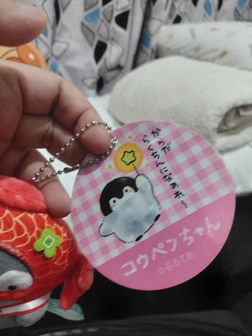 Koupen Chan with Lucky Fish Keychain (Category: Character Goods) located in Manila. Submitted by bashamylove0116 (Listing ID 1402198187, Image 3). Description: - Koupen Chan keychain - with lucky fish design - Features a cute penguin character - Includes original tag - from Japan - Perfect for bags or keys.