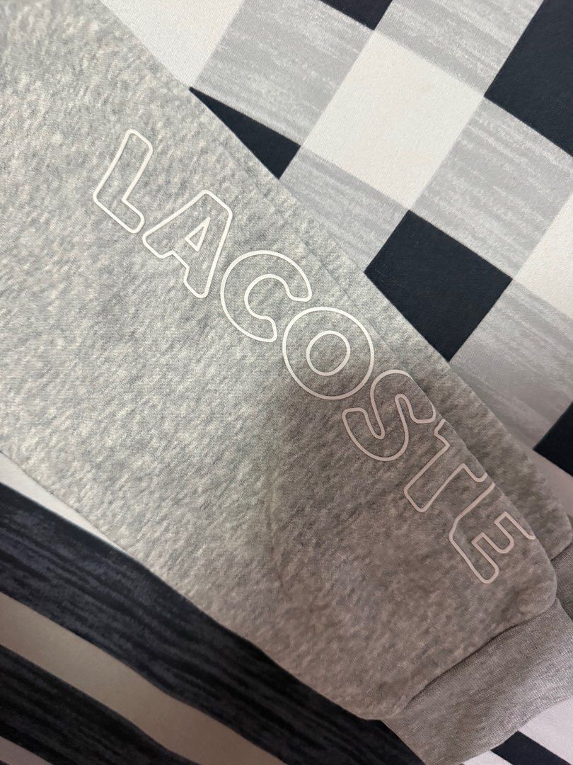 Lacoste Kids Sweatpants Size 4 (Category: Babies & Kids Fashion) located in Naic. Submitted by joancust (Listing ID 1402222634, Image 2). Description: - Lacoste sweatpants for kids - Size: 4 (fits height 104cm / 41 inches) - Features Lacoste logo on leg - Iconic crocodile logo on front - Elastic waistband and cuffs.