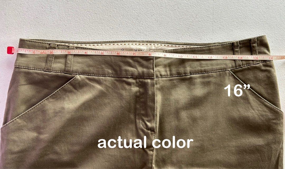 Mango Olive Green Skirt (Category: Skirts) located in Davao. Submitted by trixdeclutters (Listing ID 1402152822, Image 3). Description: REPRICED FROM 400 - No issues - Color may vary in photos due to lighting - Refer to photos for measurements - RFS: Doesn’t fit me ❗️No when worn photos! Please don’t ask me for any..