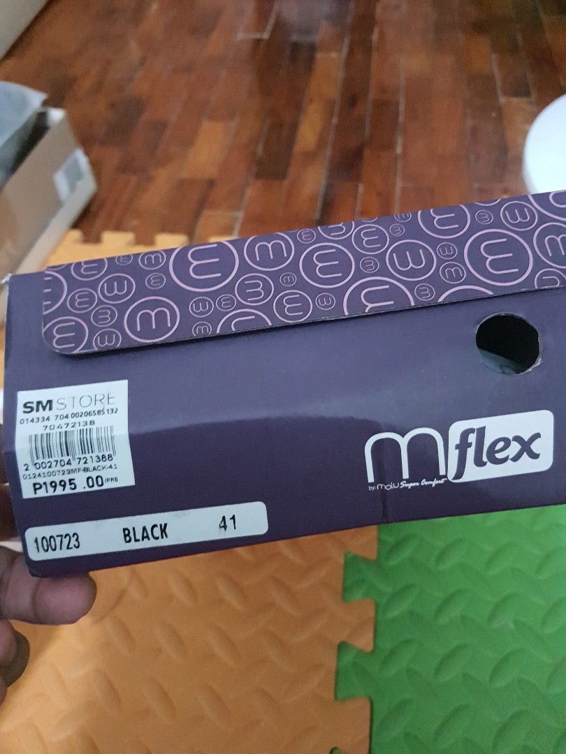 Mflex Black Shoes Size 41 with heels (Category: Heels) located in Pasig City. Submitted by aubshop (Listing ID 1402098741, Image 1). Description: brand new .