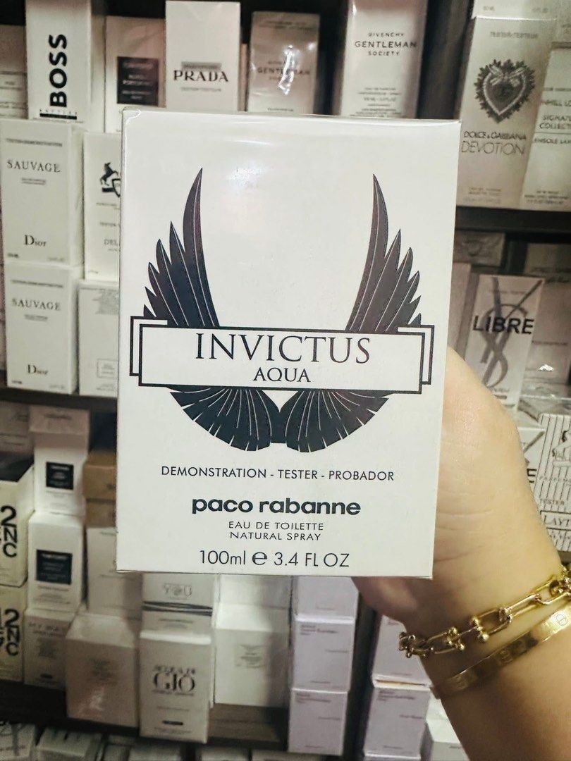 Paco rabanne invictus aqua perfume - tester box (Category: Fragrance & Deodorants) located in Quezon City. Submitted by neomieperfumeshop (Listing ID 1402241118, Image 1). Description: .