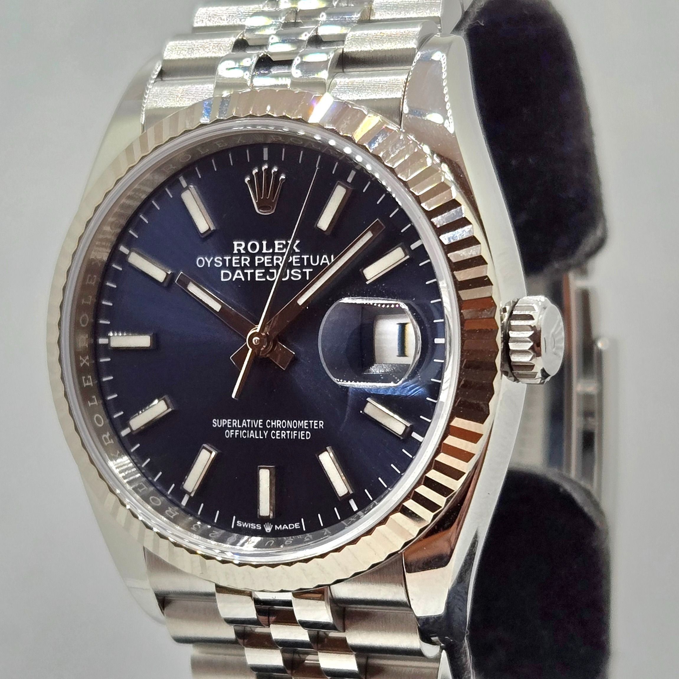 Rolex Datejust 36 (126234) (Category: Watches) located in Singapore. Submitted by thewatchroom (Listing ID 1402170384, Image 3). Description: Join us on tele-gram for more exclusive deals t.me/thewatchroombencoolensg **Blue Index Rolex 126234 AN Series Dated 2020 Come with Box , Cert and 1 Year Inhouse Warranty Pm or text me @88693811 if interested.