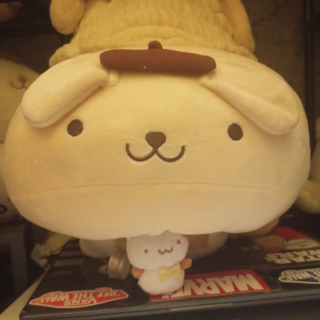 sanrio pompompurin's friend muffin (Category: Plushies & Soft Toys) located in Caloocan City. Submitted by thecanceri83884 (Listing ID 1402140778, Image 3). Description: 1000 pesos for muffin 500 for accessories (official beanie and no etiketa mallow neck pillow) pompompurin accessories can also be used for human 1500 for both.