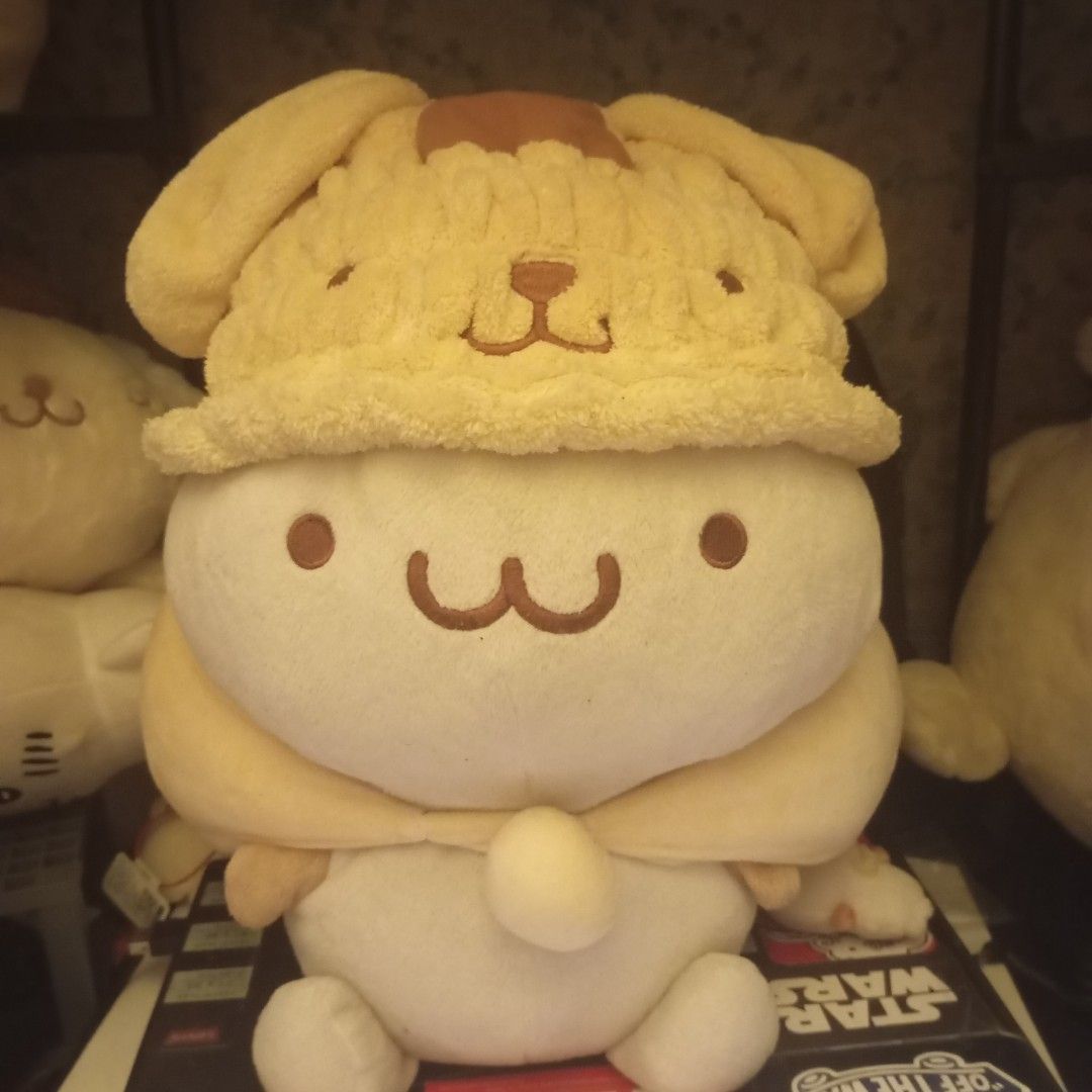 sanrio pompompurin's friend muffin (Category: Plushies & Soft Toys) located in Caloocan City. Submitted by thecanceri83884 (Listing ID 1402140778, Image 2). Description: 1000 pesos for muffin 500 for accessories (official beanie and no etiketa mallow neck pillow) pompompurin accessories can also be used for human 1500 for both.